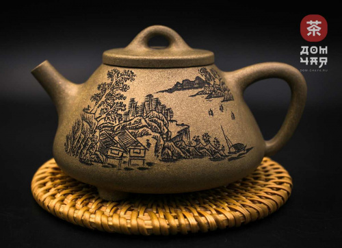 Авторский Исинский чайник "Горная деревня" #685, 225мл