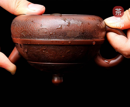 Авторский Чайник из Циньчжоу "Дракон в облаках" #90, 205мл 