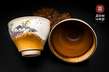 Пиала Цзиндэчжэнь, ручная роспись #32, 100мл