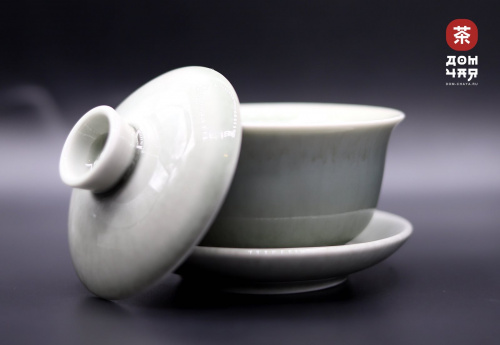 Гайвань, фарфор «Морская волна, серая» (без рисунка), 150мл.