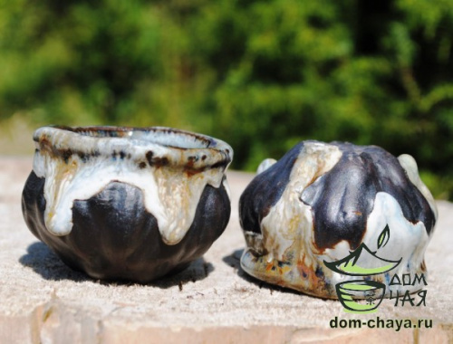 Пиала обливная глазурь (ручной работы) #64