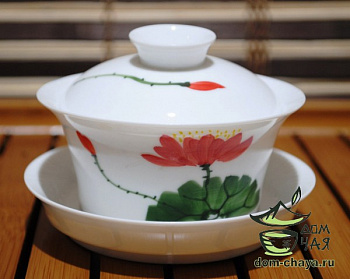 Гайвань Цветы «тонкостенный Фарфор ручной росписи»