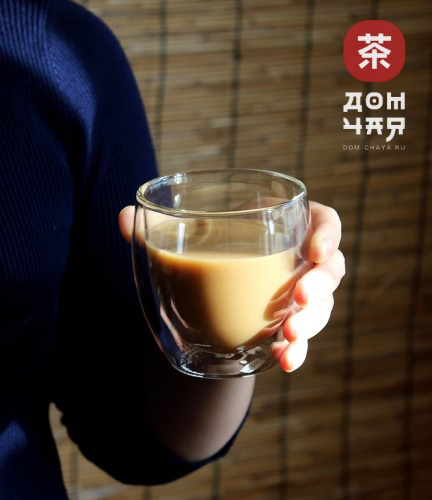 Пиала двойные стенки из термо стекла "Высокая" 250 мл.