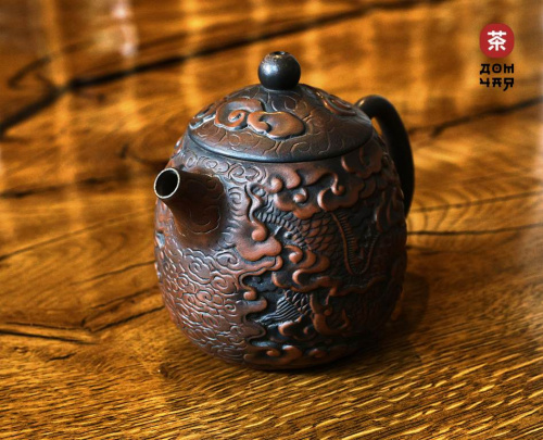 Резной Чайник из Циньчжоу "Дракон в облаках" , 300мл