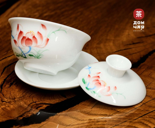 Гайвань Фарфор "Розовый Лотос" 110 мл.