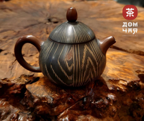 Авторский Чайник из Гуанси "Древесный стиль" #123, 130мл.