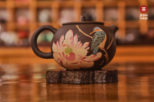 Чайник "Прощание зимородка" Цзяншуйский Барельеф, 160мл