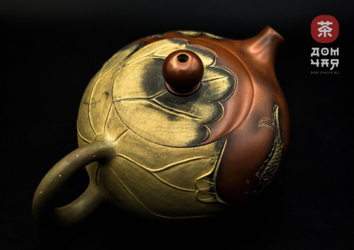 Авторский Чайник Нисин-Тао "Лотос, Карпы" #98, 160мл