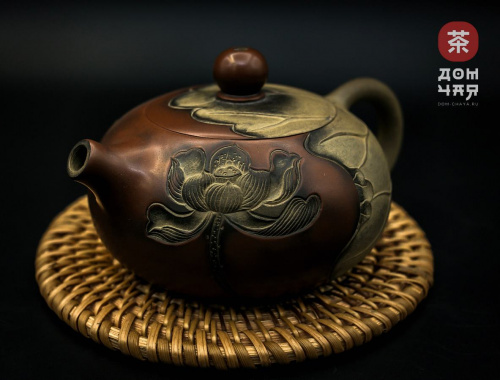 Авторский Чайник Нисин-Тао "Лотос, Карпы" #98, 160мл